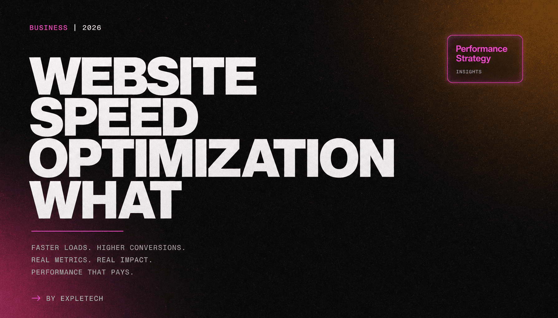 Website Speed Optimization: What Actually Drives Conversion Rates